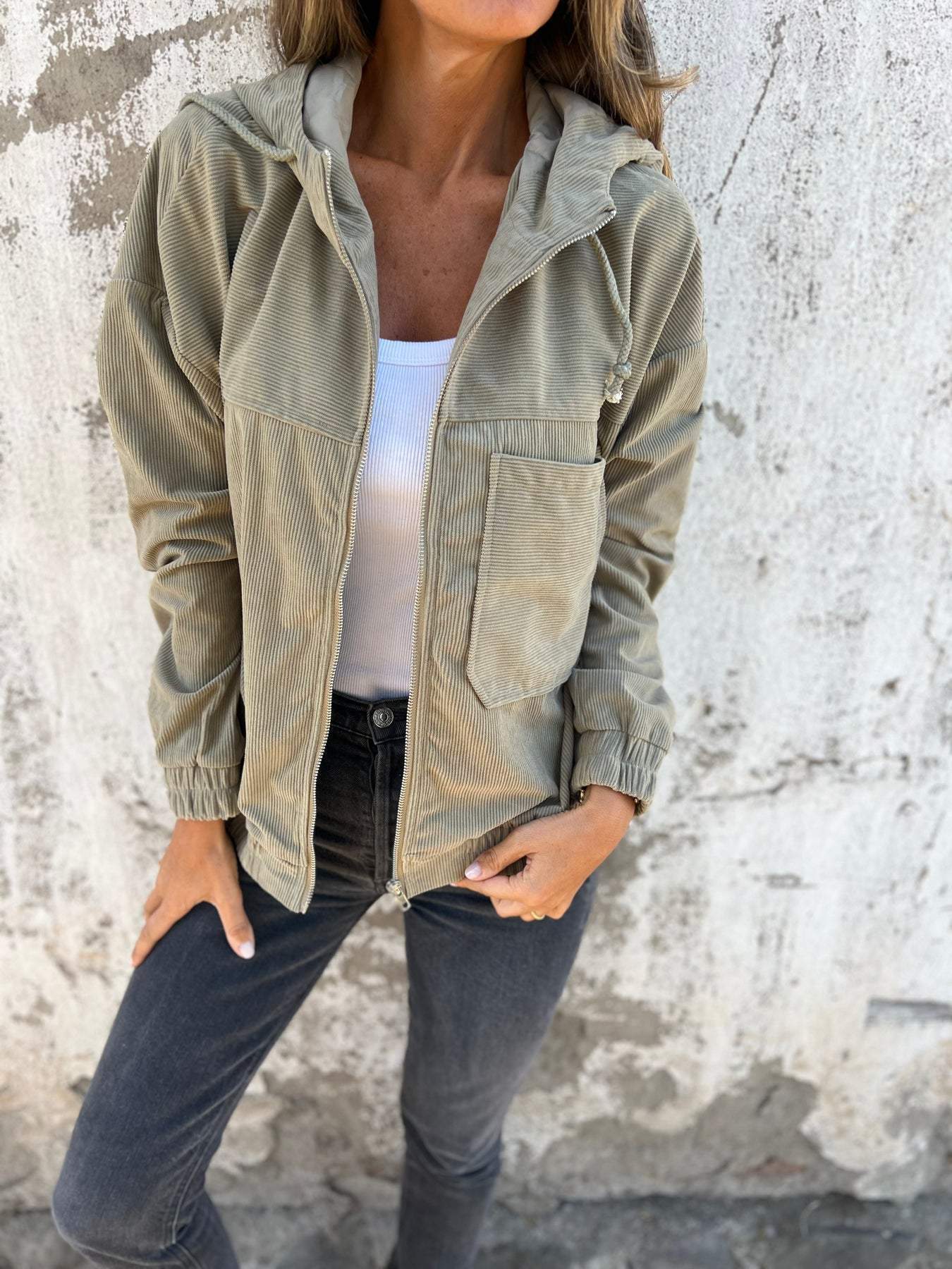 Ariellee – Veste Décontractée avec Capuche et Zip