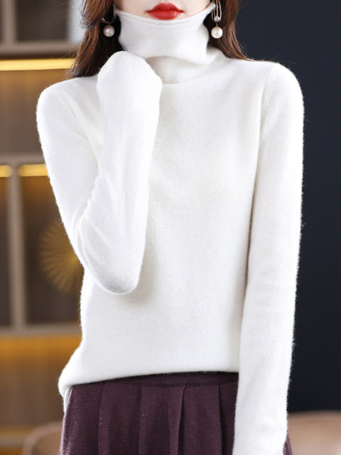 Akainu - Pull Col Roulé en Pure Laine