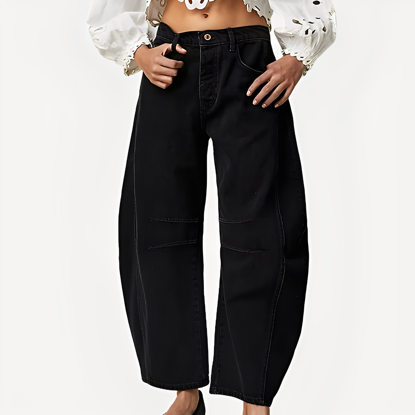 Celestine - Klassische Damenjeans mit weitem Bein