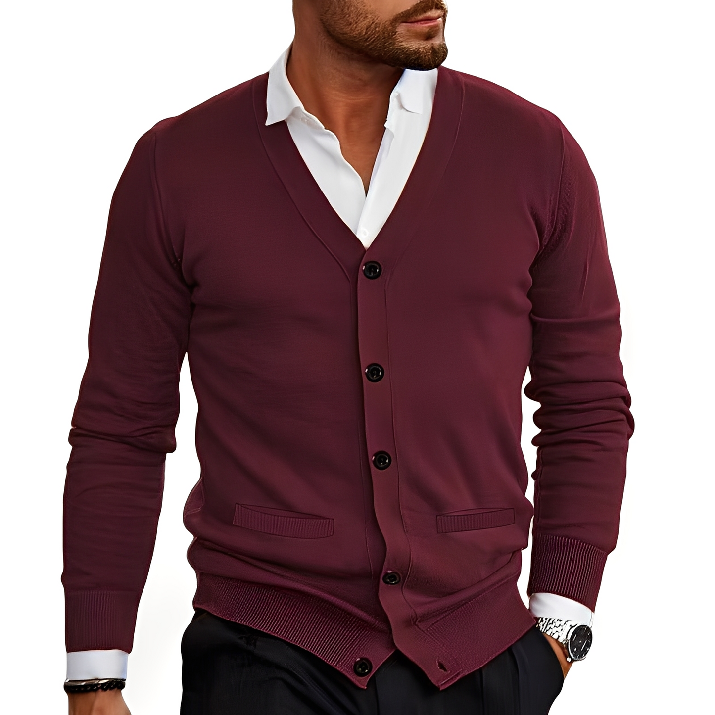 Kyler - Cardigan stylé avec boutons pour hommes