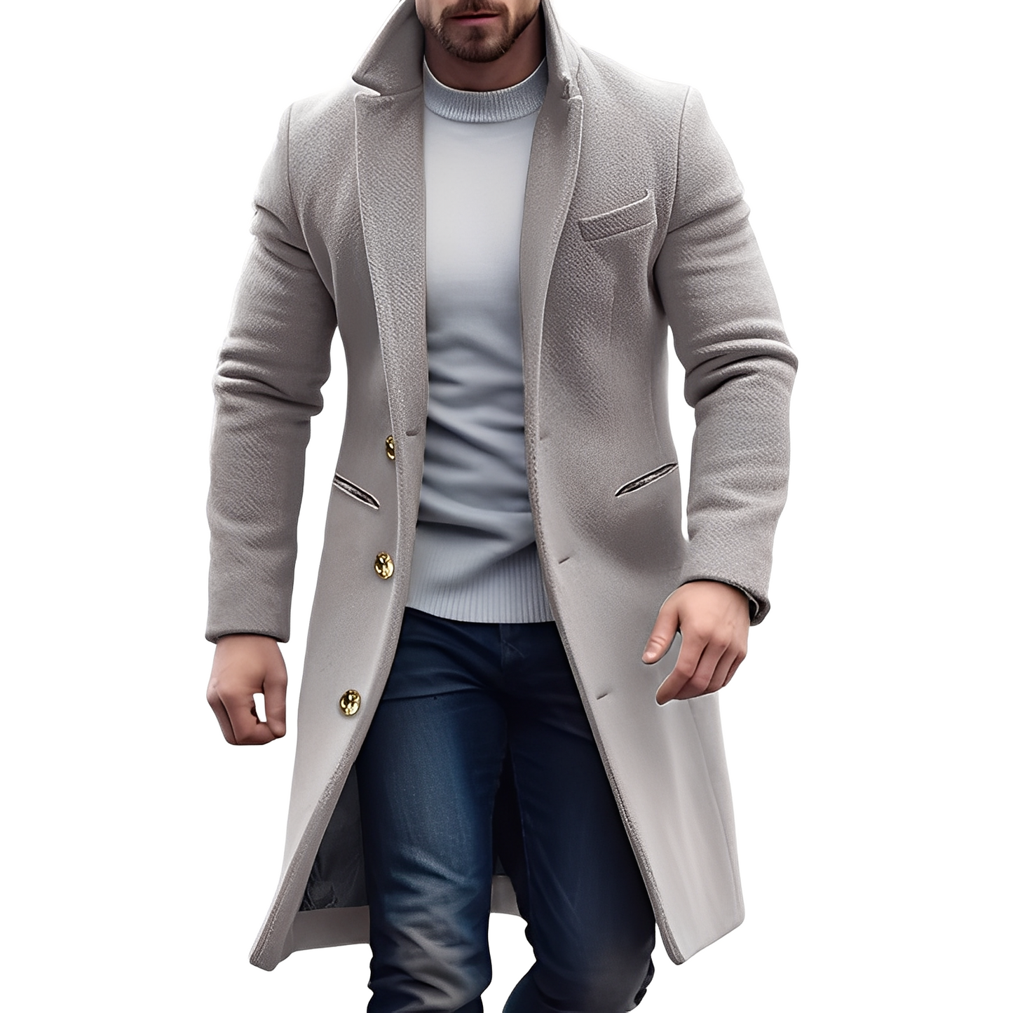 Reilly - Beau manteau pour homme en laine