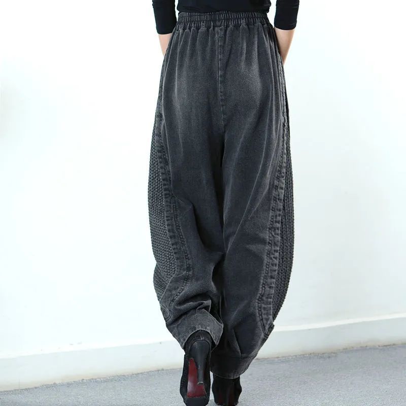 Tawnee - Simple pantalon harem patchwork court pour femmes