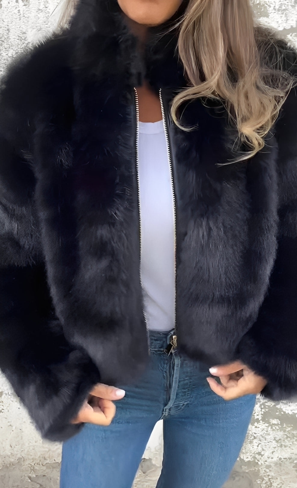 Amanda - Manteau tendance en fausse fourrure pour femmes