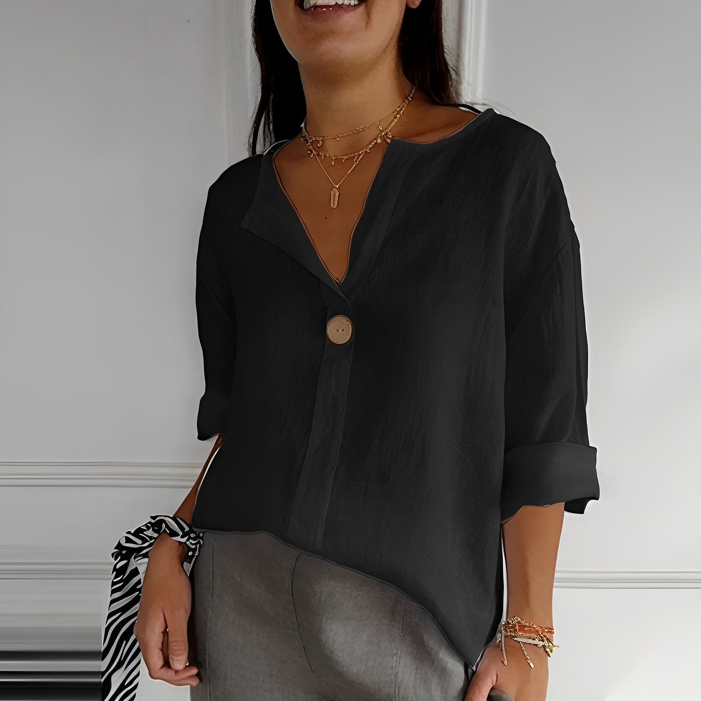 Stephanie - Chemise en lin légère pour femme
