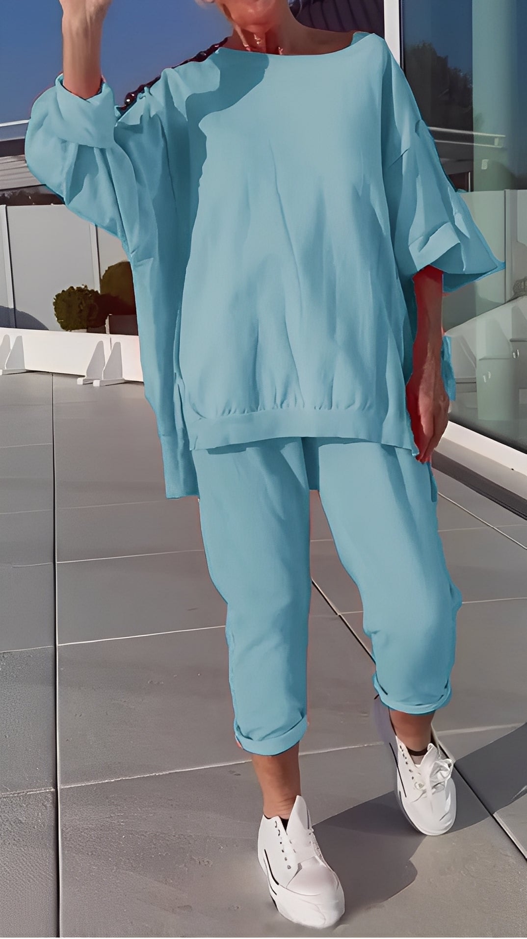 Eleanore - Tenue décontractée avec haut ample et pantalon pour femmes