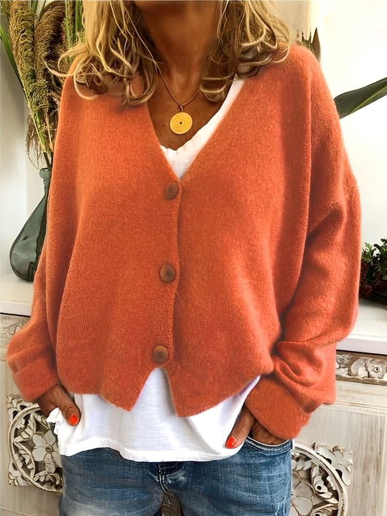 Deena - Cardigan large et chaud pour femmes, style décontracté