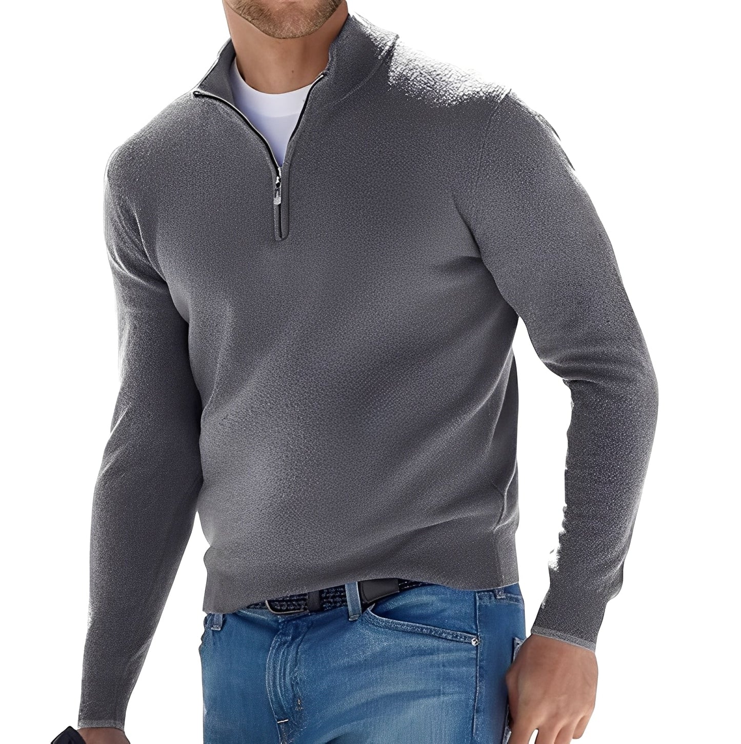 Kennith - Sweat décontracté avec zip pour hommes