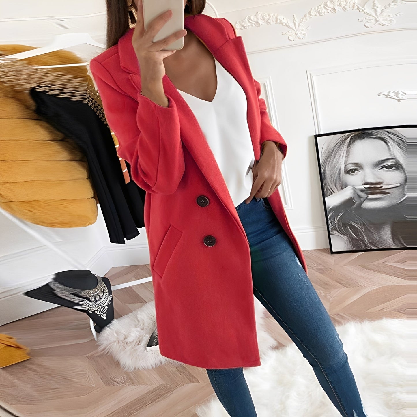 Nichole - Long manteau chic et chaud pour femmes