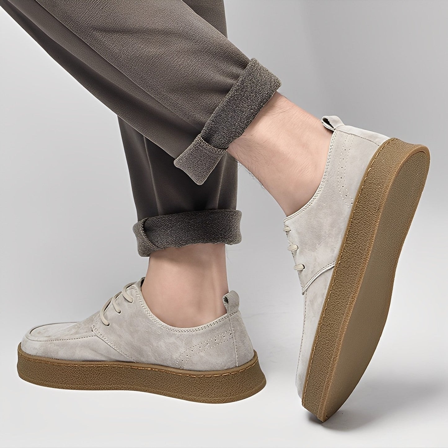 Riordan - Chaussures plates élégantes en daim pour hommes