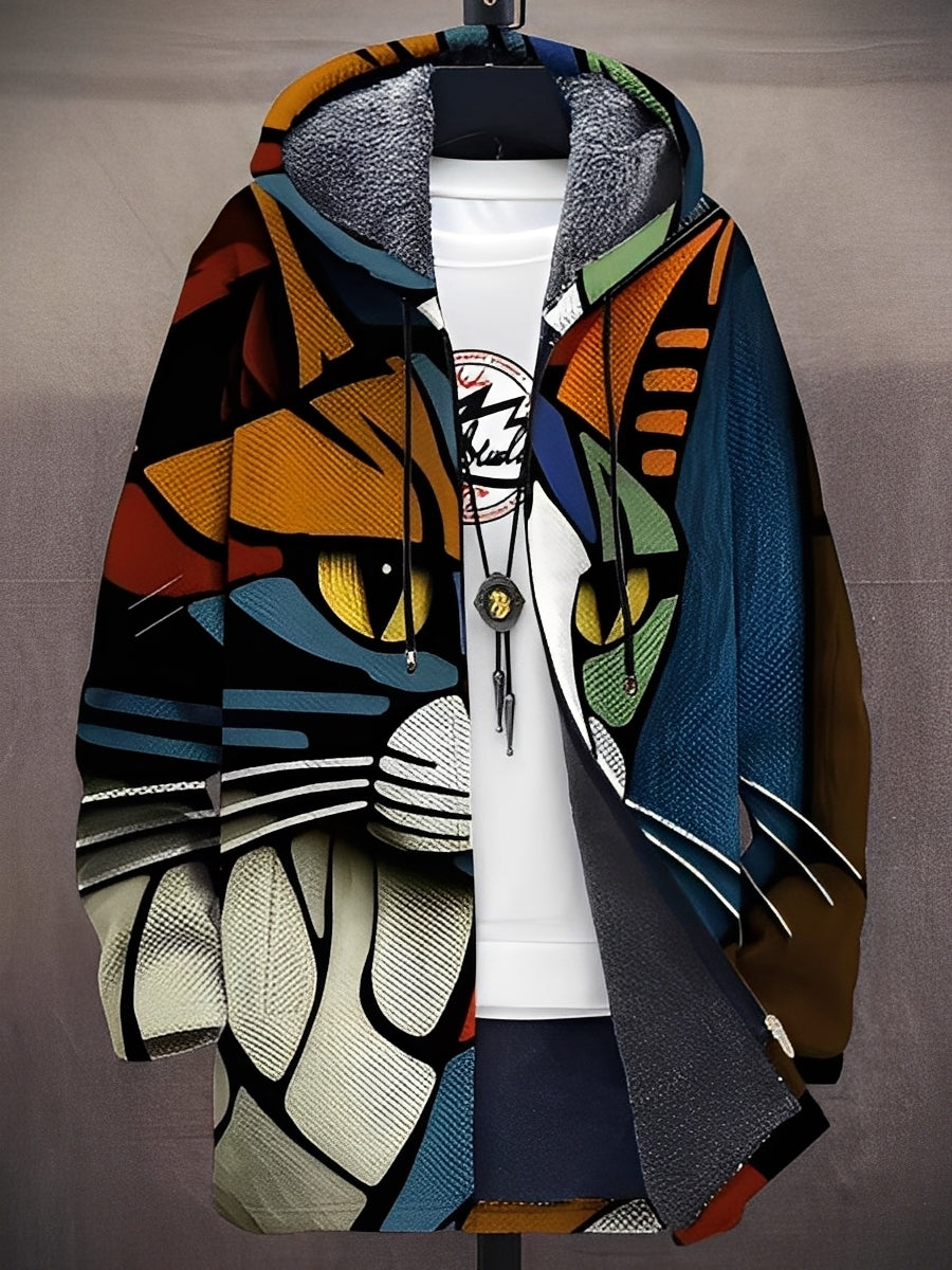 Trenton - Manteau élégant à capuche avec imprimé pour hommes