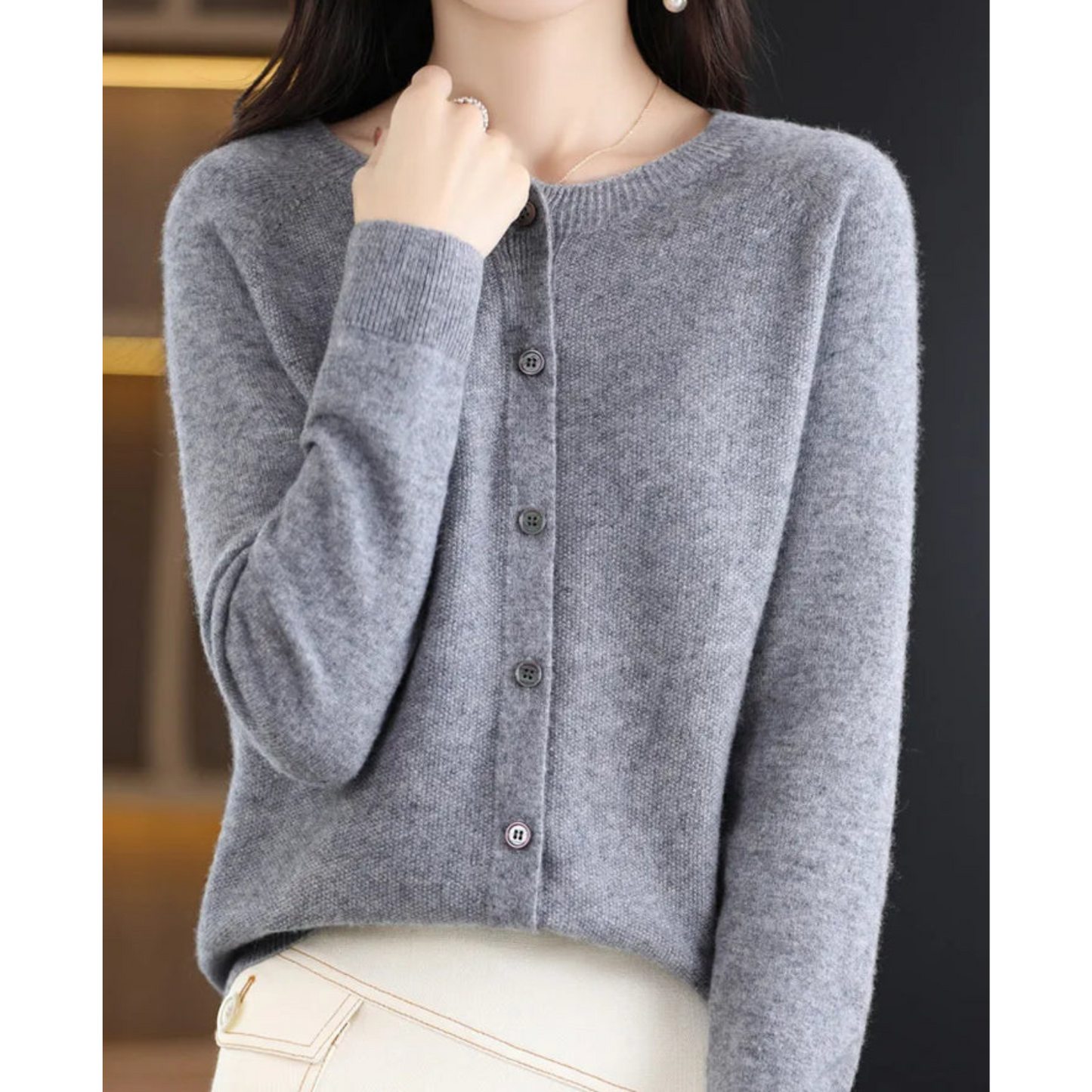 Ina - Pull col rond en cachemire