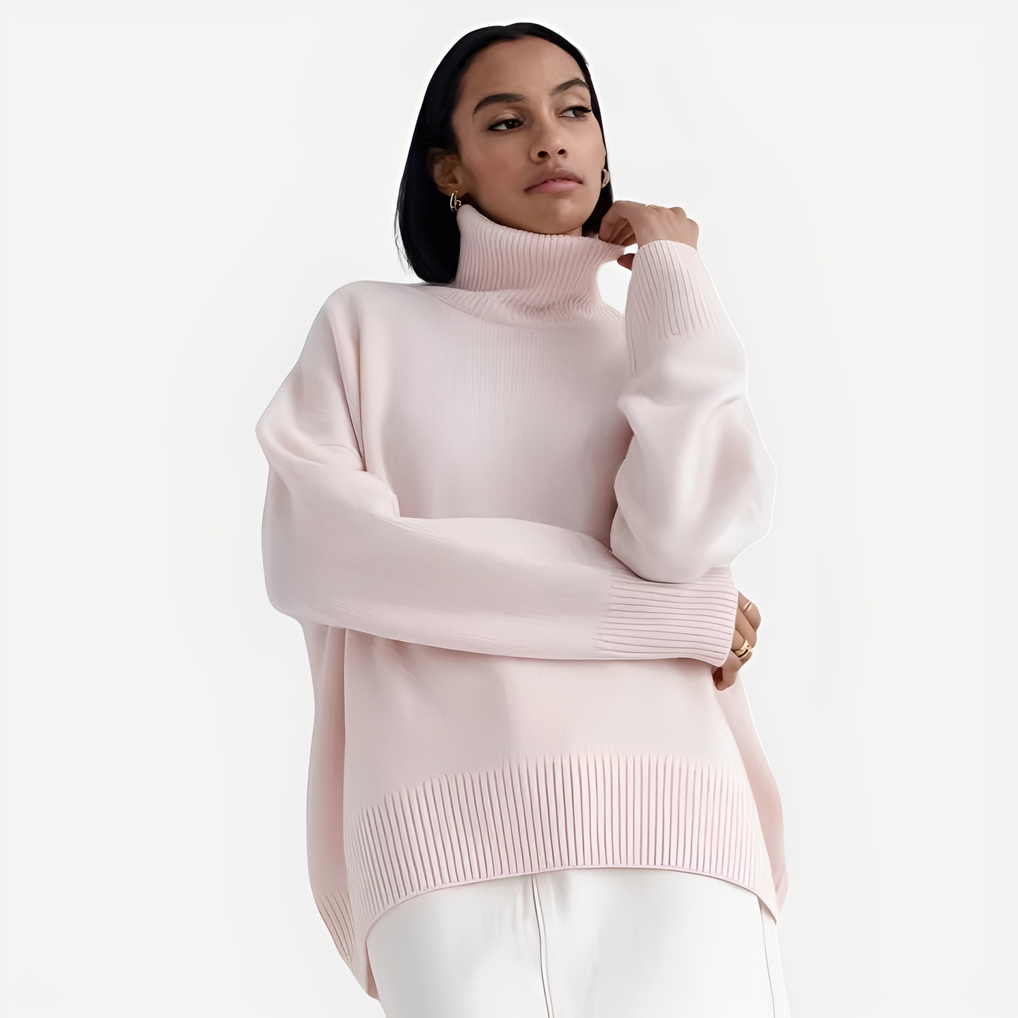 Margery - Grand pull à col montant pour femmes