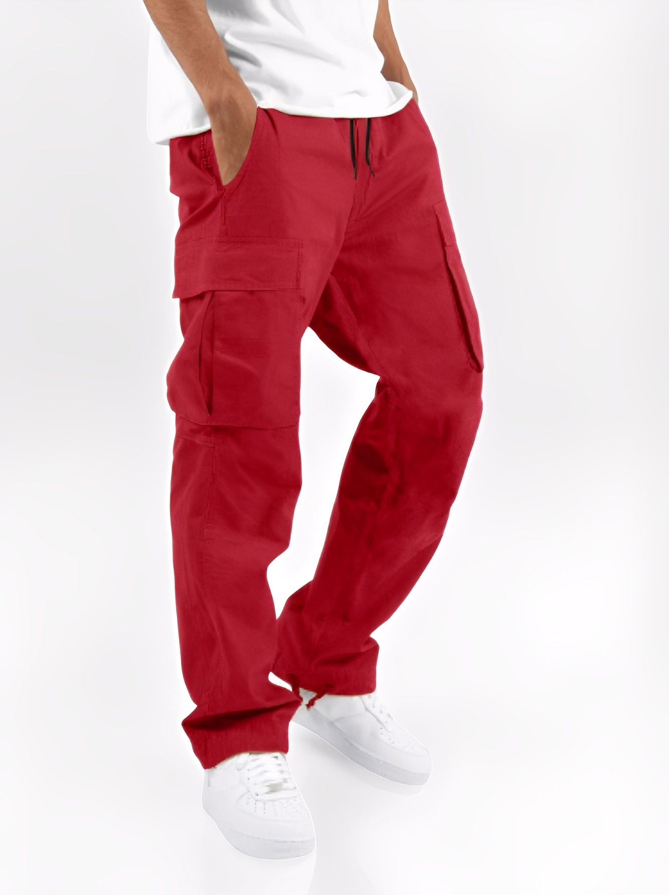 Cooper - Pantalon cargo décontracté à cordon pour hommes