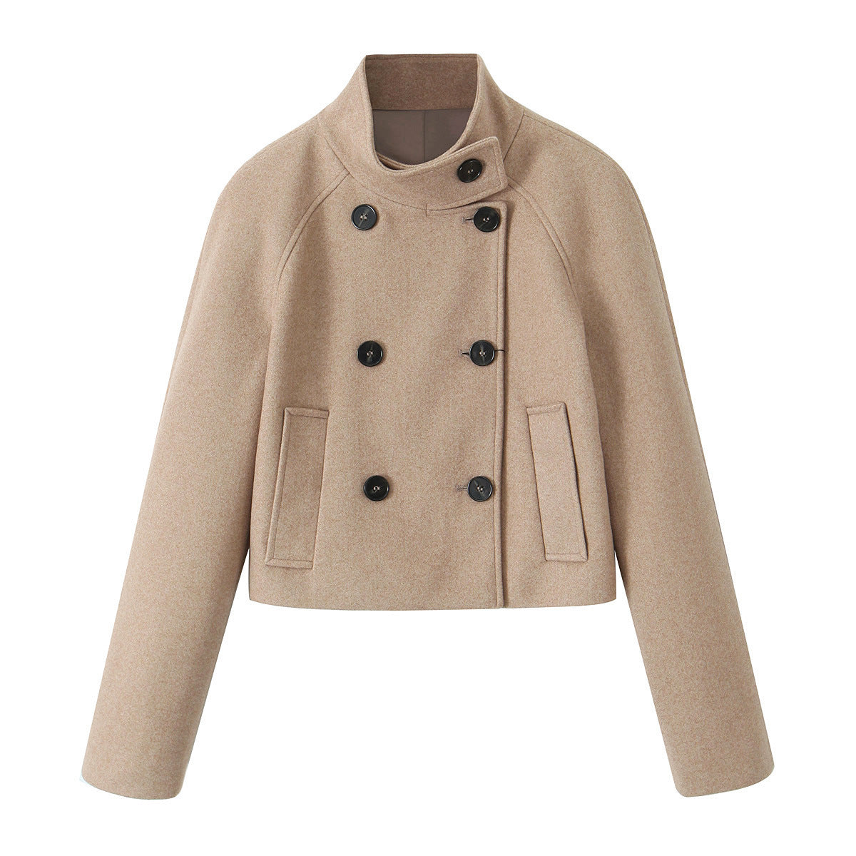 Keeley - Veste courte avec col haut et boutons pour femmes