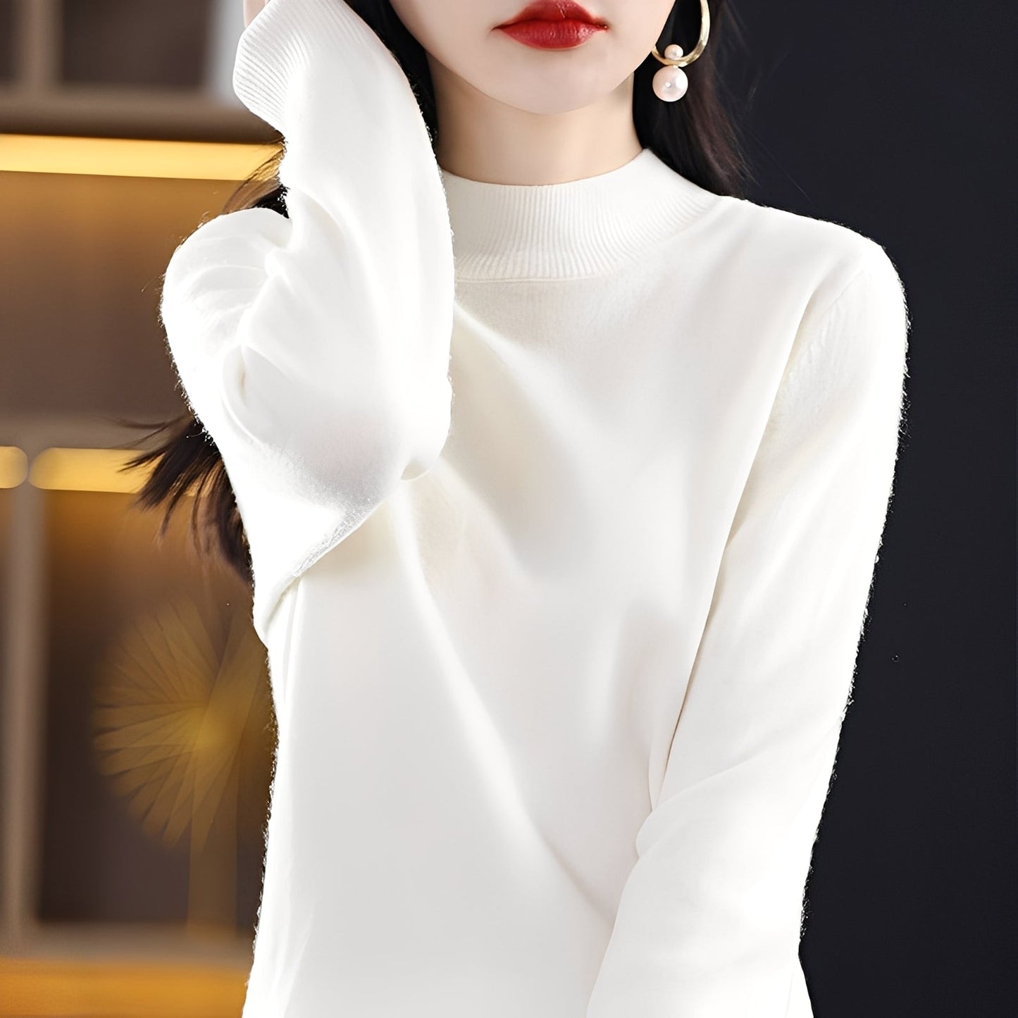 Natille - Pull décontracté en laine et cachemire pour femme