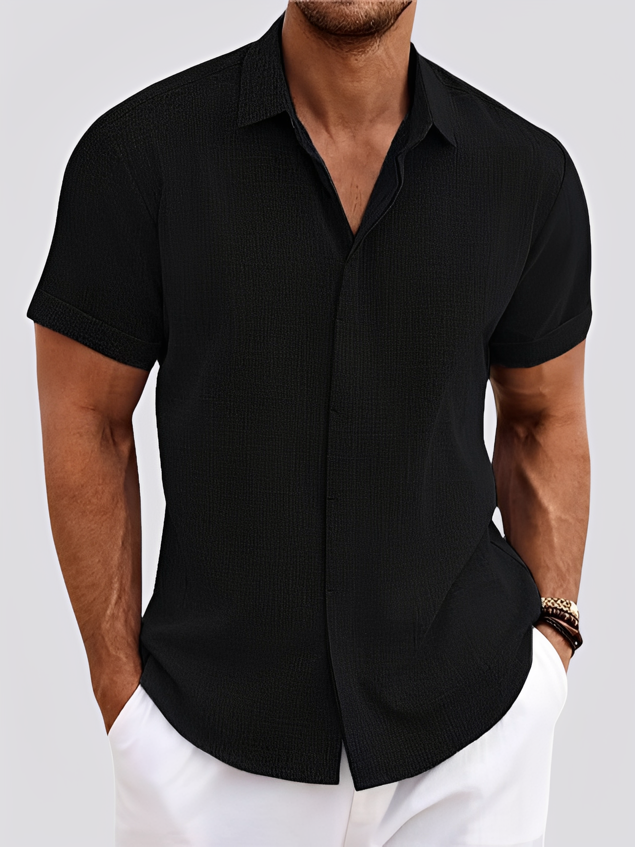 Declan - Chemise confortable avec boutons pour hommes