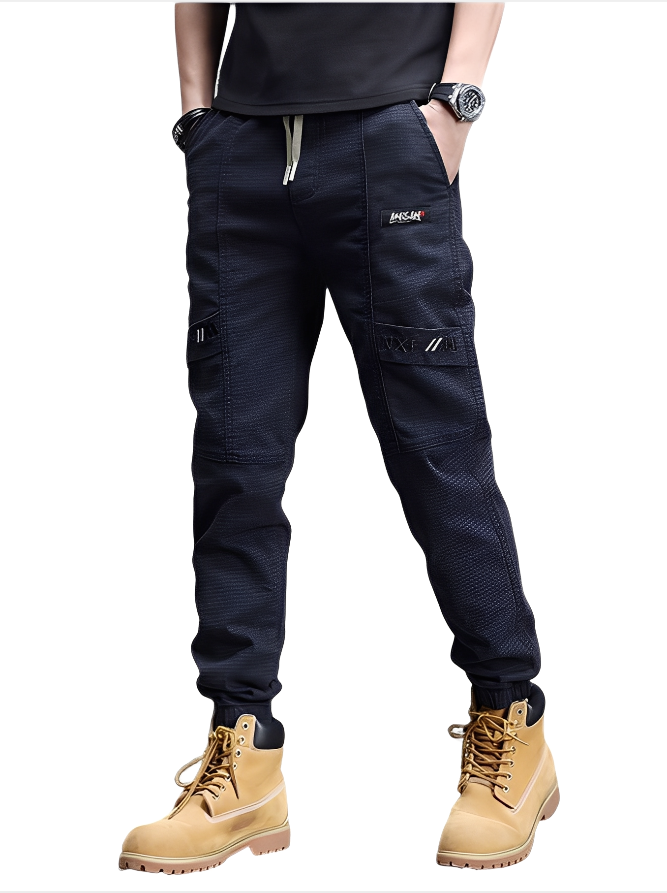 Alvin - Pantalon de jogging moderne et élastique avec cordon pour hommes