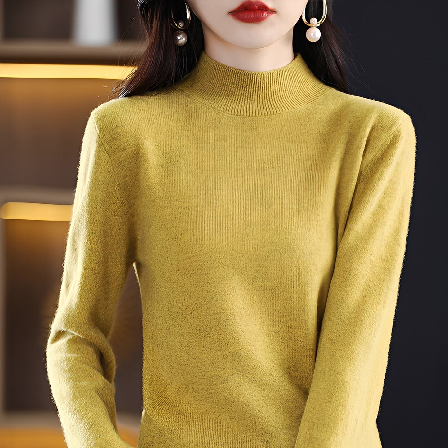 Natille - Pull décontracté en laine et cachemire pour femme