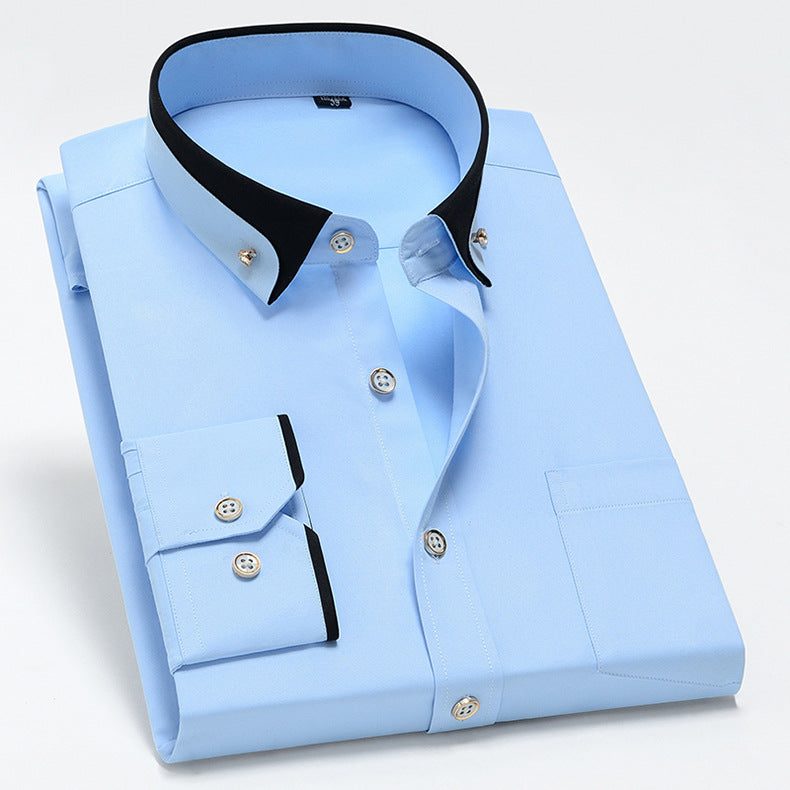 Tanner - Chemise à manches longues décontractée avec poche pour hommes