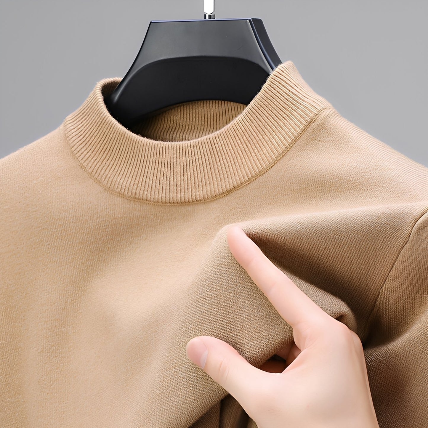 Davis - Pull en cachemire décontracté pour hommes avec ourlet