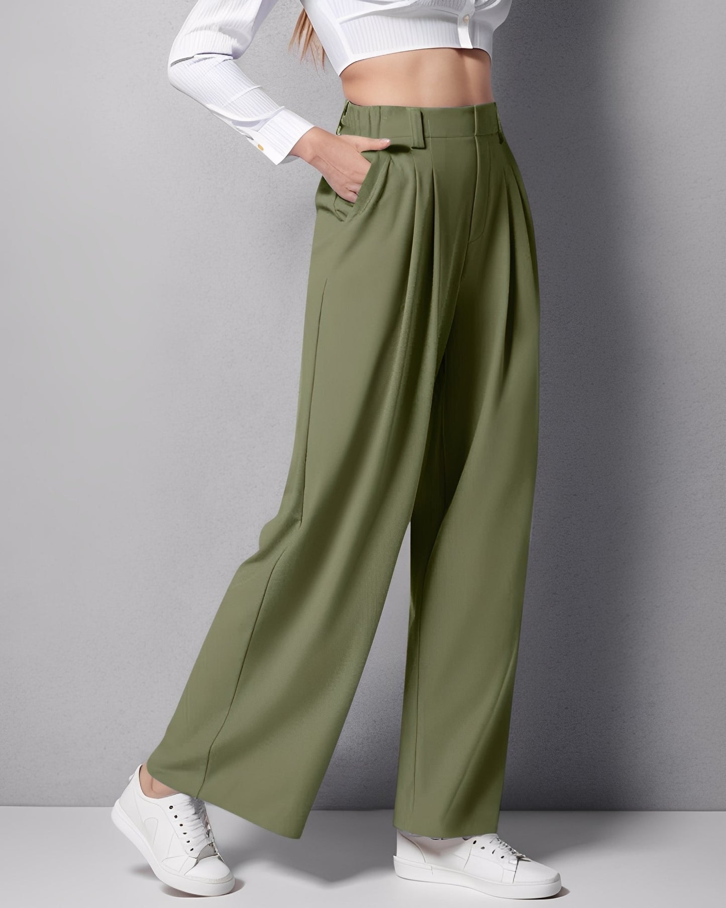 Montana - Pantalon droit à taille élastique pour femmes