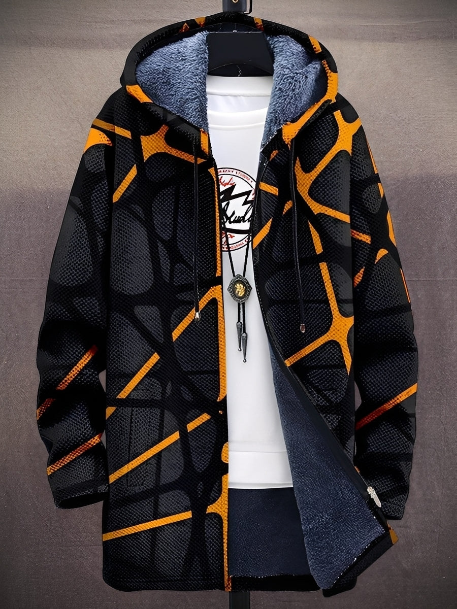 Trenton - Manteau élégant à capuche avec imprimé pour hommes