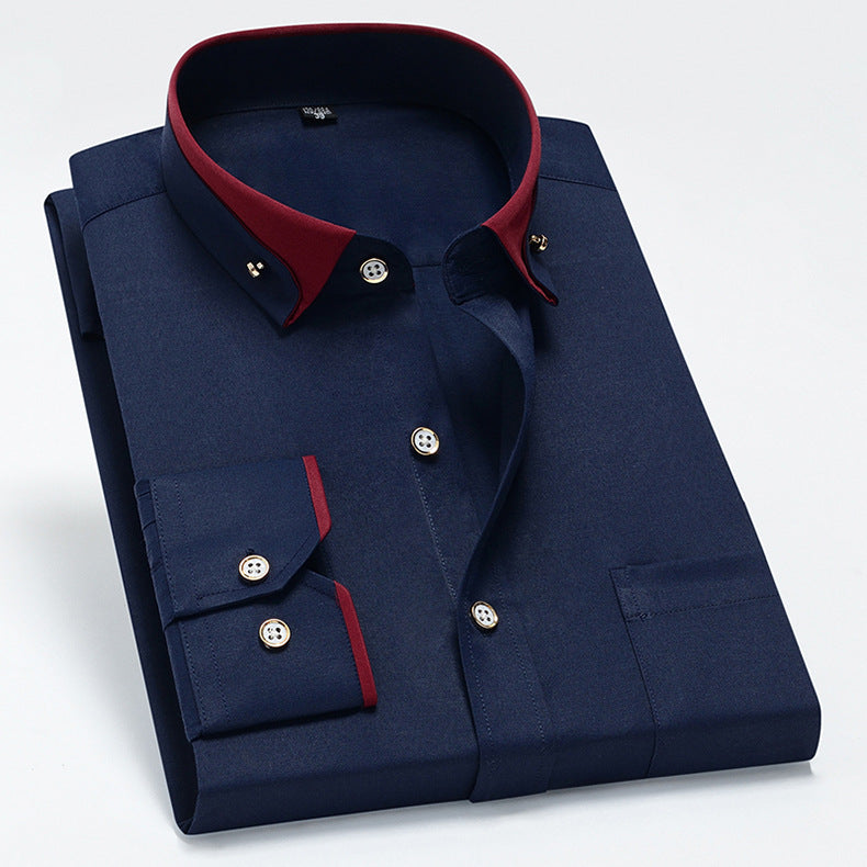 Tanner - Chemise à manches longues décontractée avec poche pour hommes