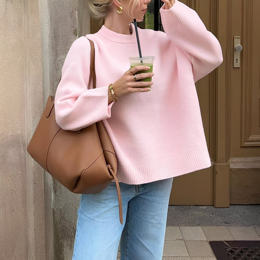 Shanelle - Pull Classique à Col Rond pour Femmes