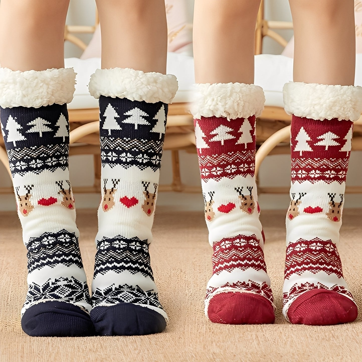 Kassia - Chaussettes chaudes de Noël pour femmes