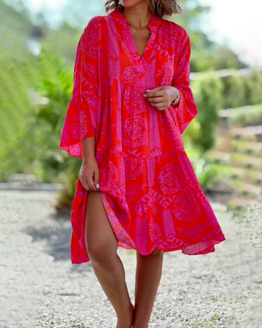 Mia – Robe avec motif géométrique bohème