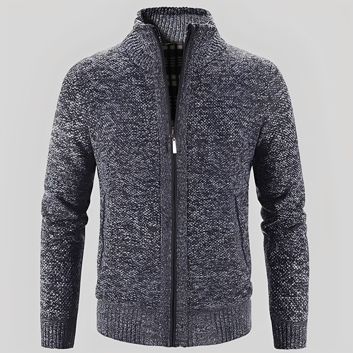 Kelvin - Cardigan Simple avec Fermeture Éclair pour Hommes