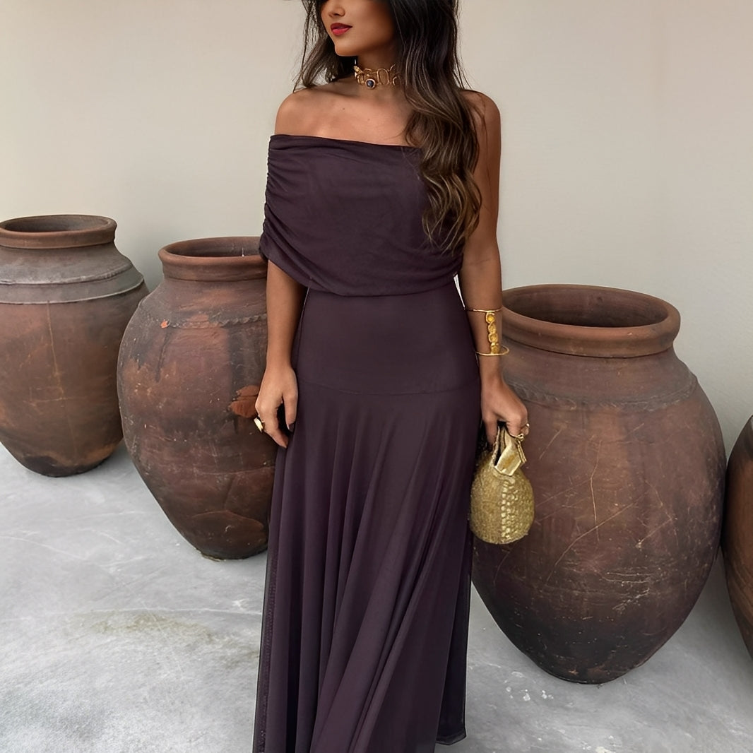 Eunice - Robe longue en mesh chic pour femme