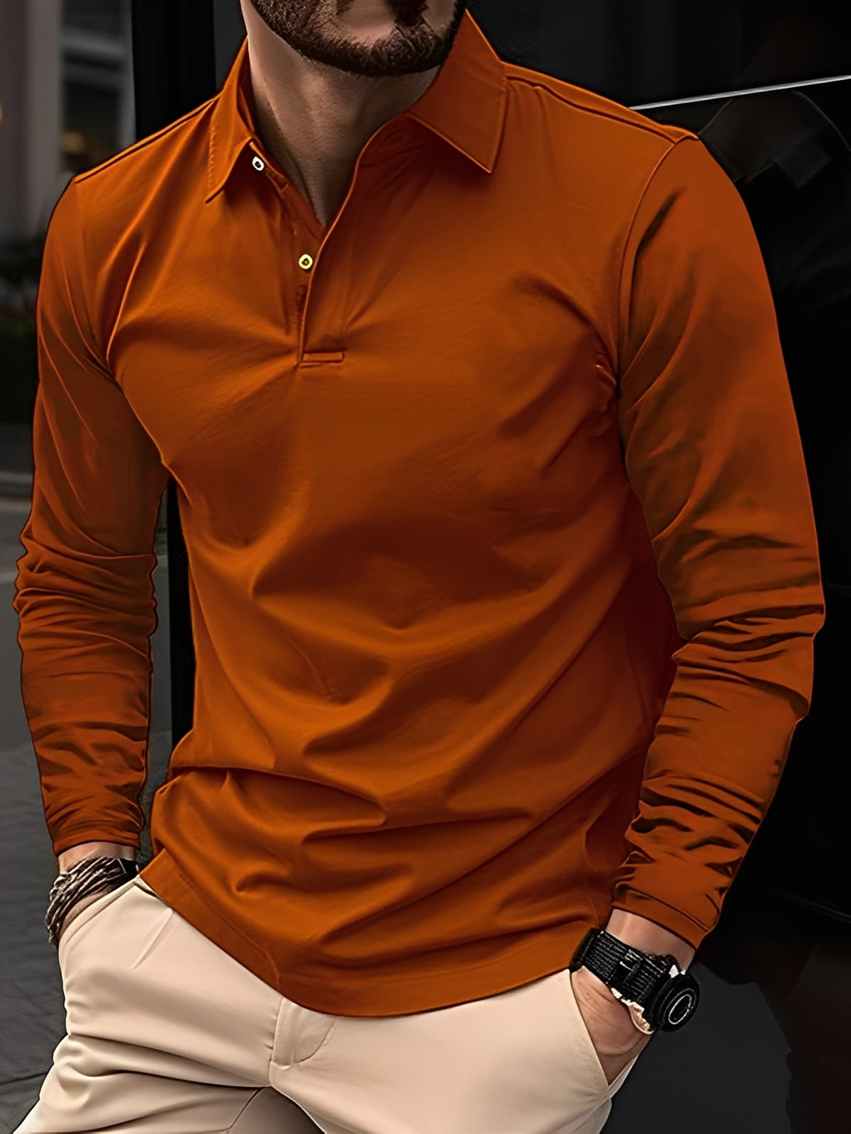 Burton - Polo long classique pour hommes