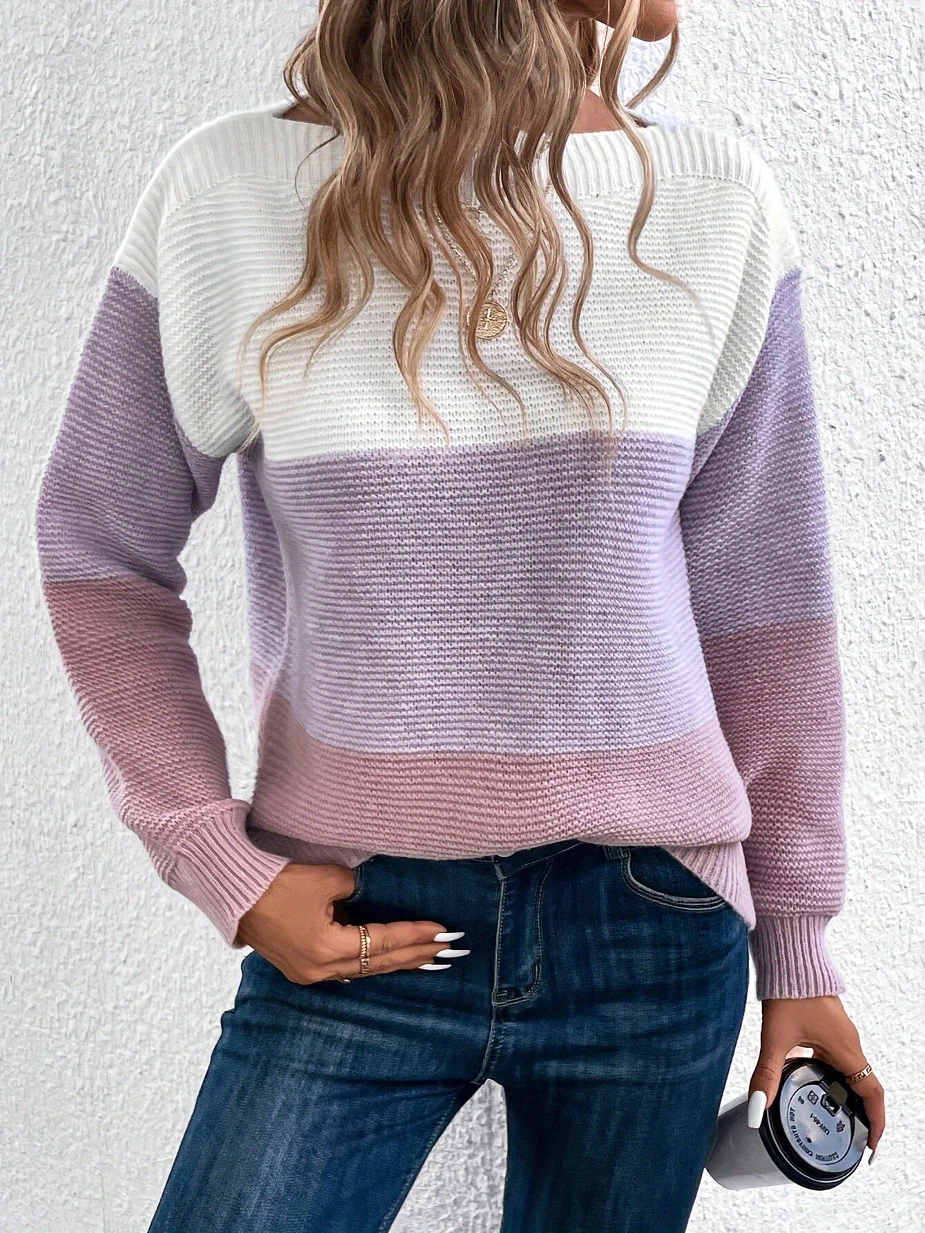 Muriel - Pull chic à rayures trois couleurs pour femmes