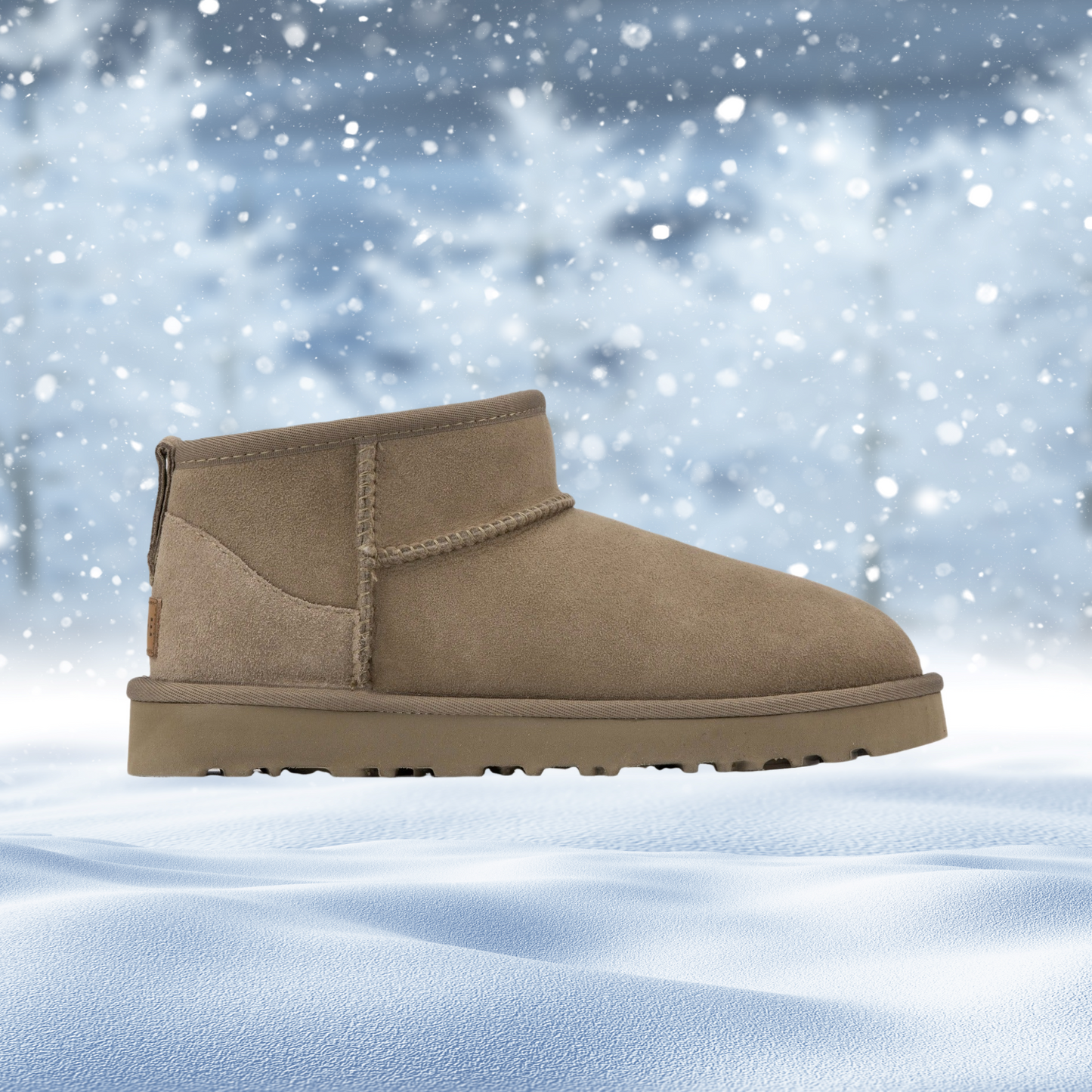 Alva - Bottines d'hiver courtes en cuir véritable mat