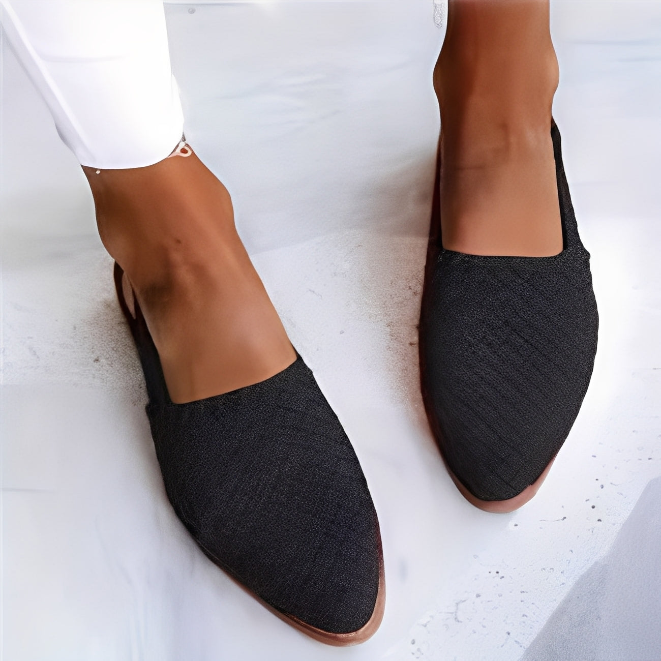 Dolores - Sandales plates en cuir entrelacé pour femmes