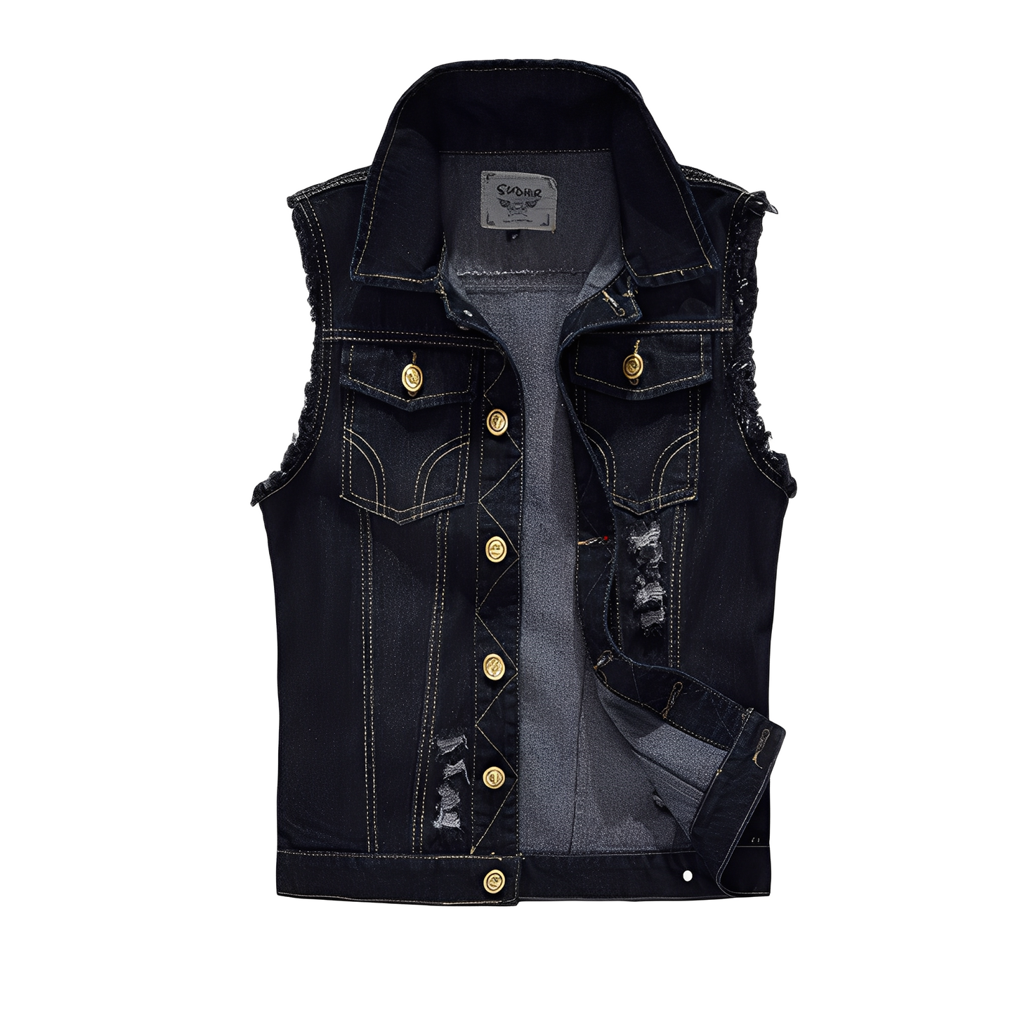 Morley - Veste en jean vintage avec poches pour hommes