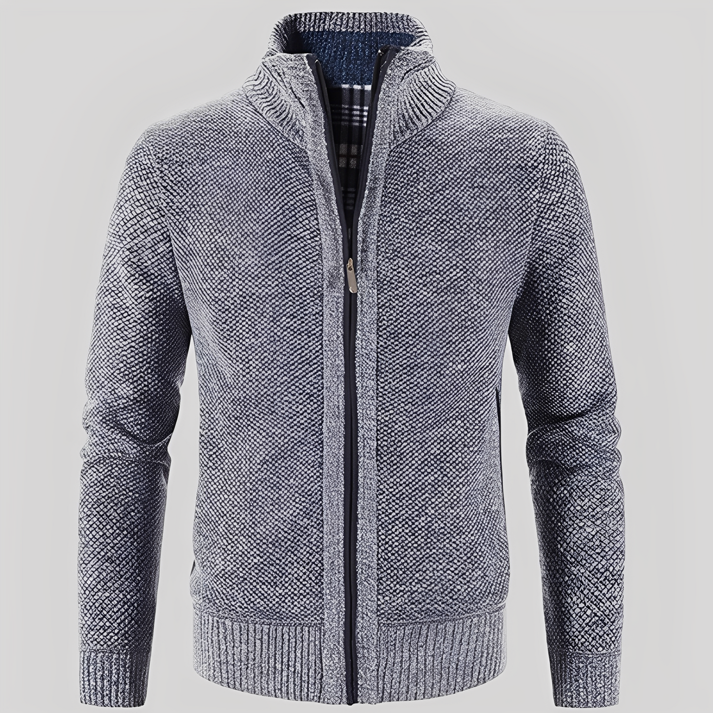 Kelvin - Cardigan Simple avec Fermeture Éclair pour Hommes