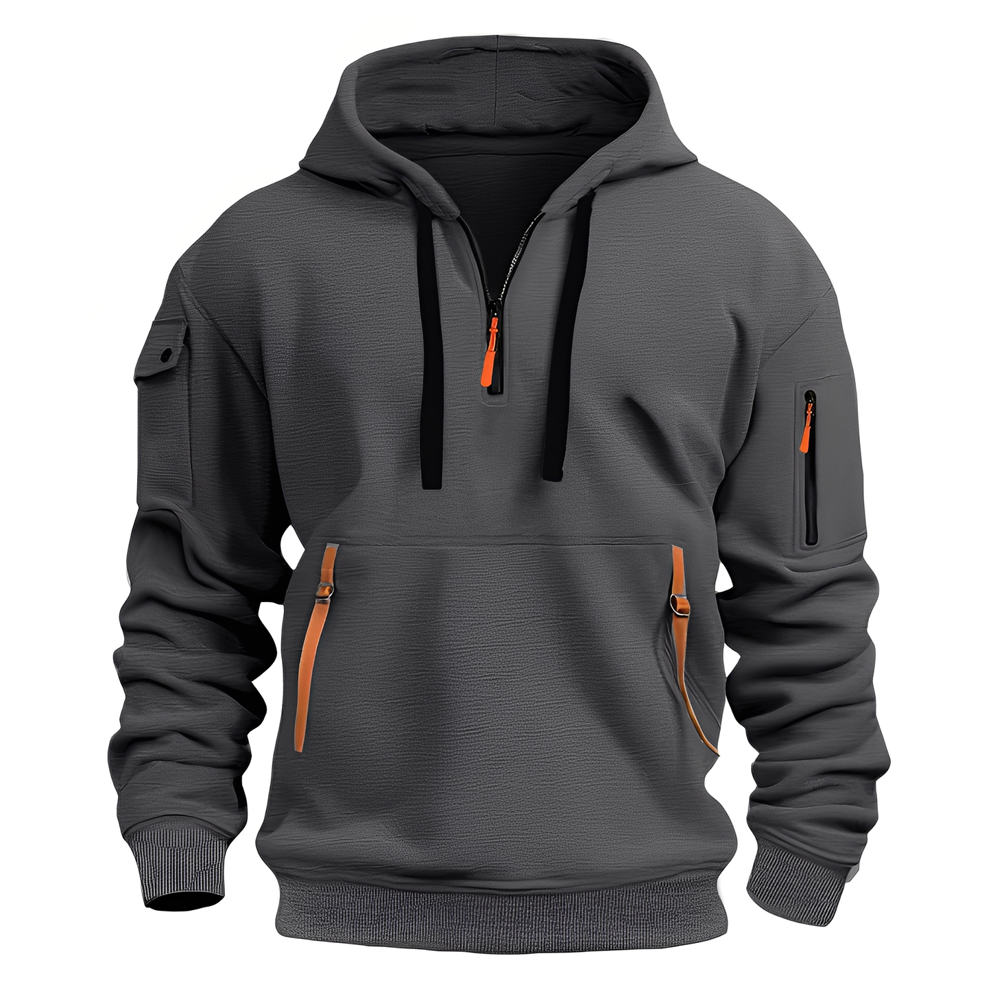 Cornell - Hoodie décontracté et ample avec zip pour hommes