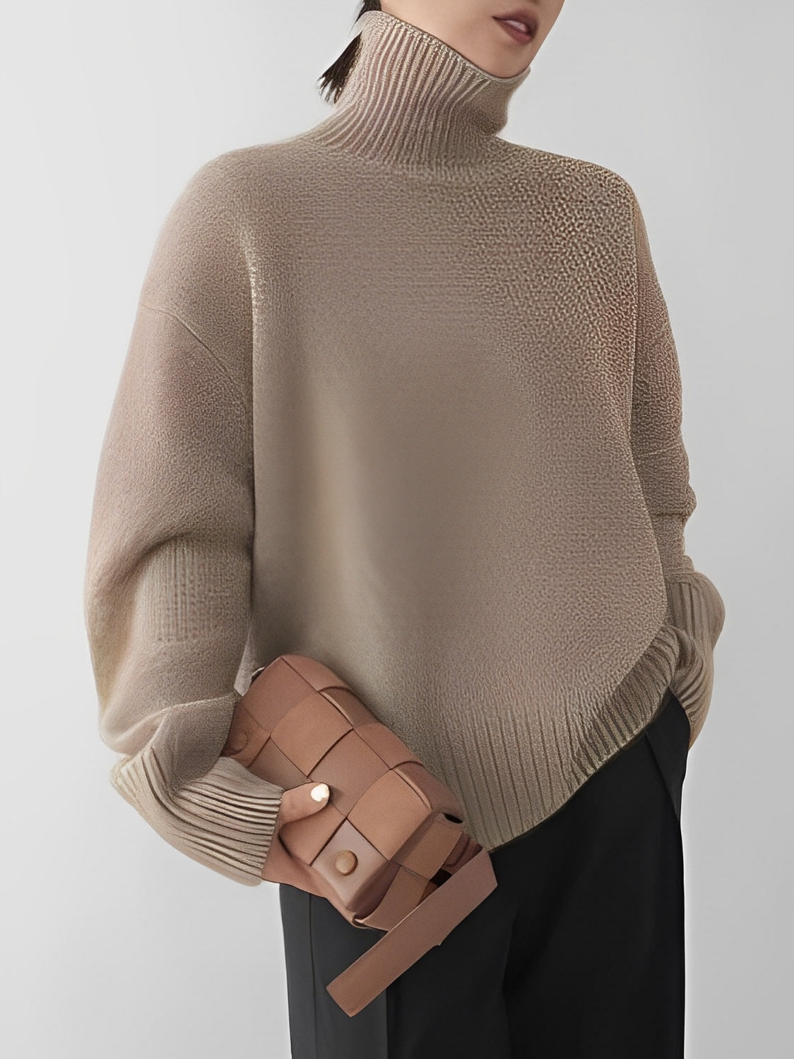 Yvette - Pull en cachemire à col roulé pour femme