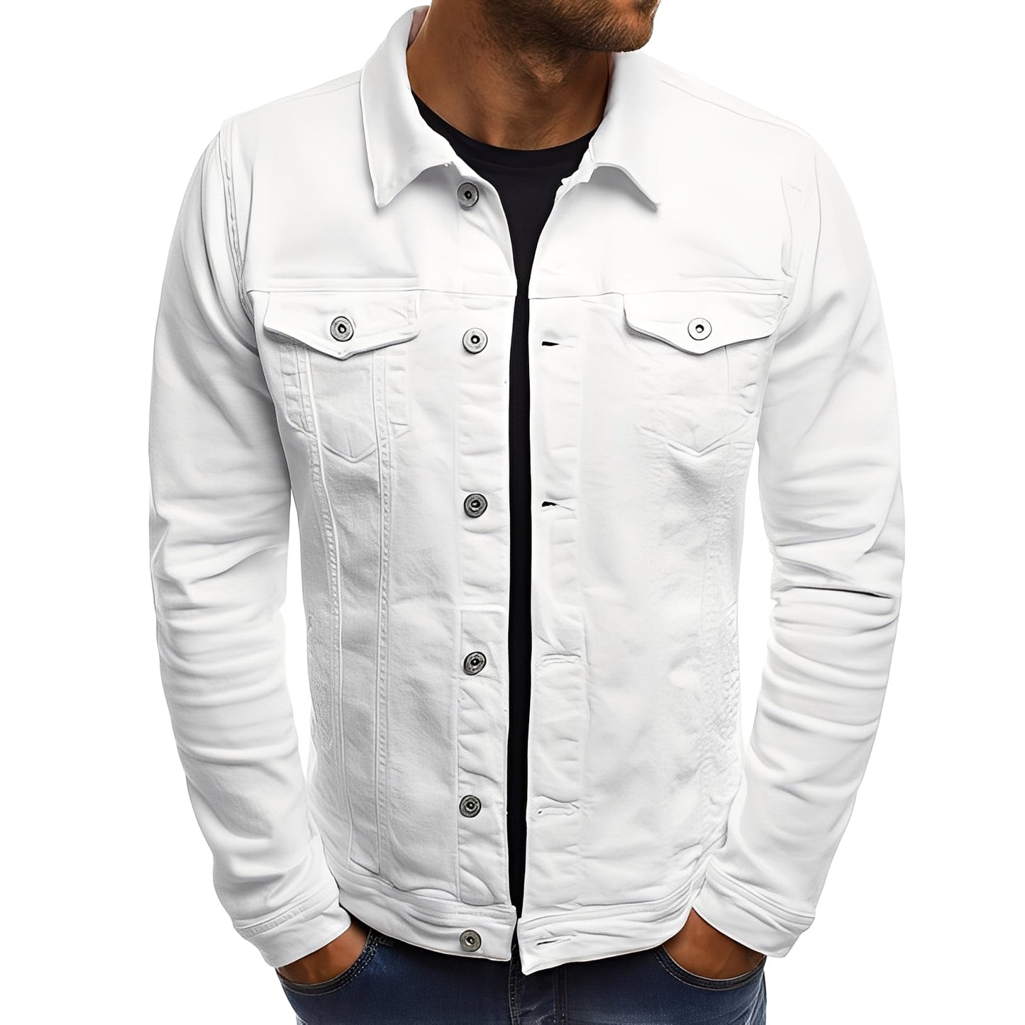 Steven - Veste en denim à la mode avec poches pour hommes