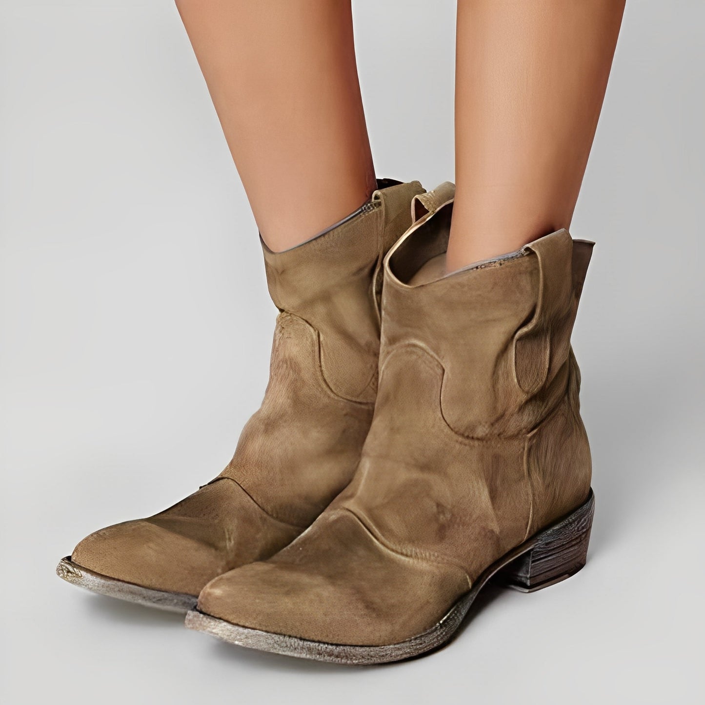 Adaline - Bottes cowboy vintage à petits talons pour femmes