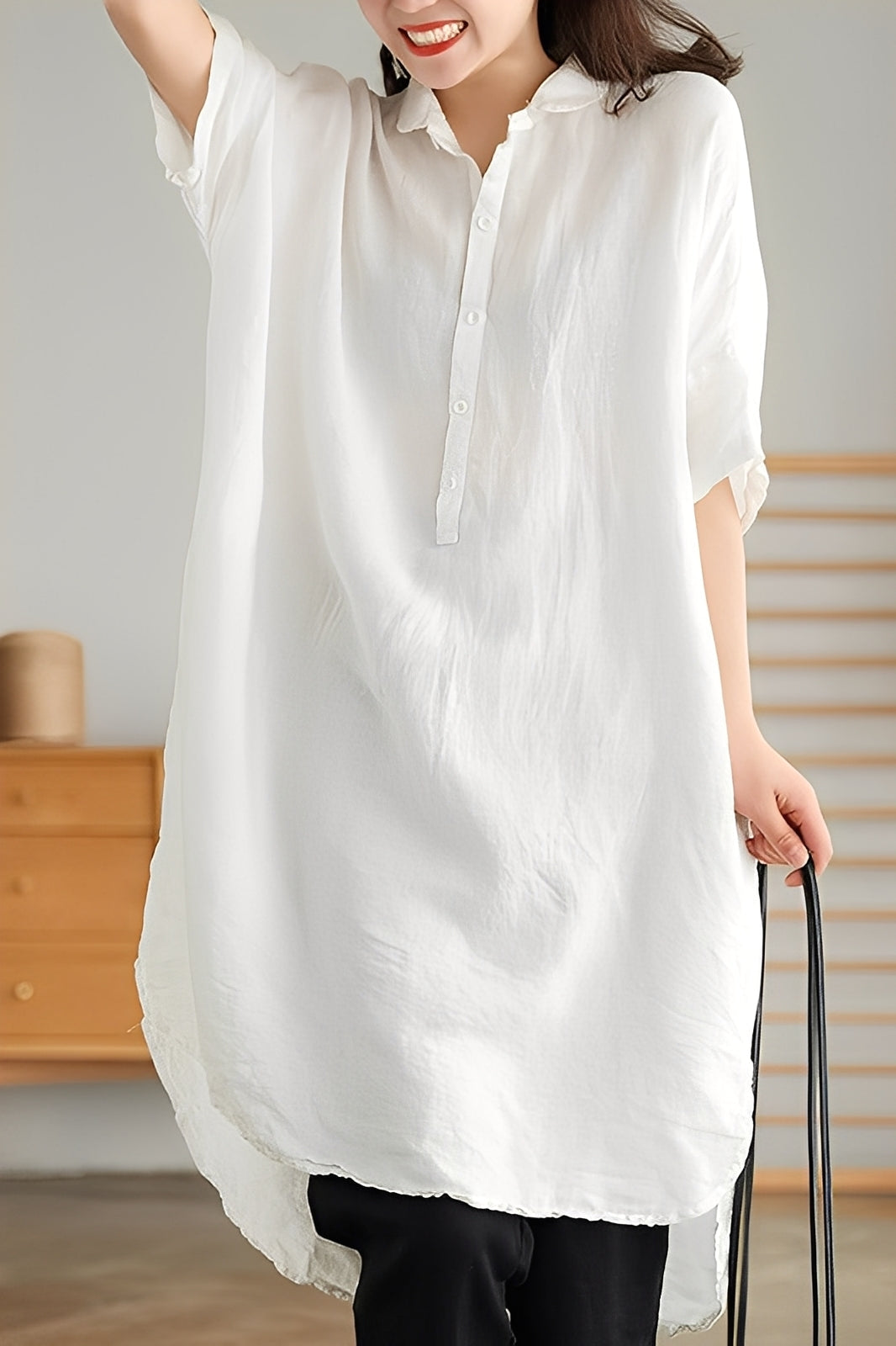 Krystina - Robe large en lin pour femmes