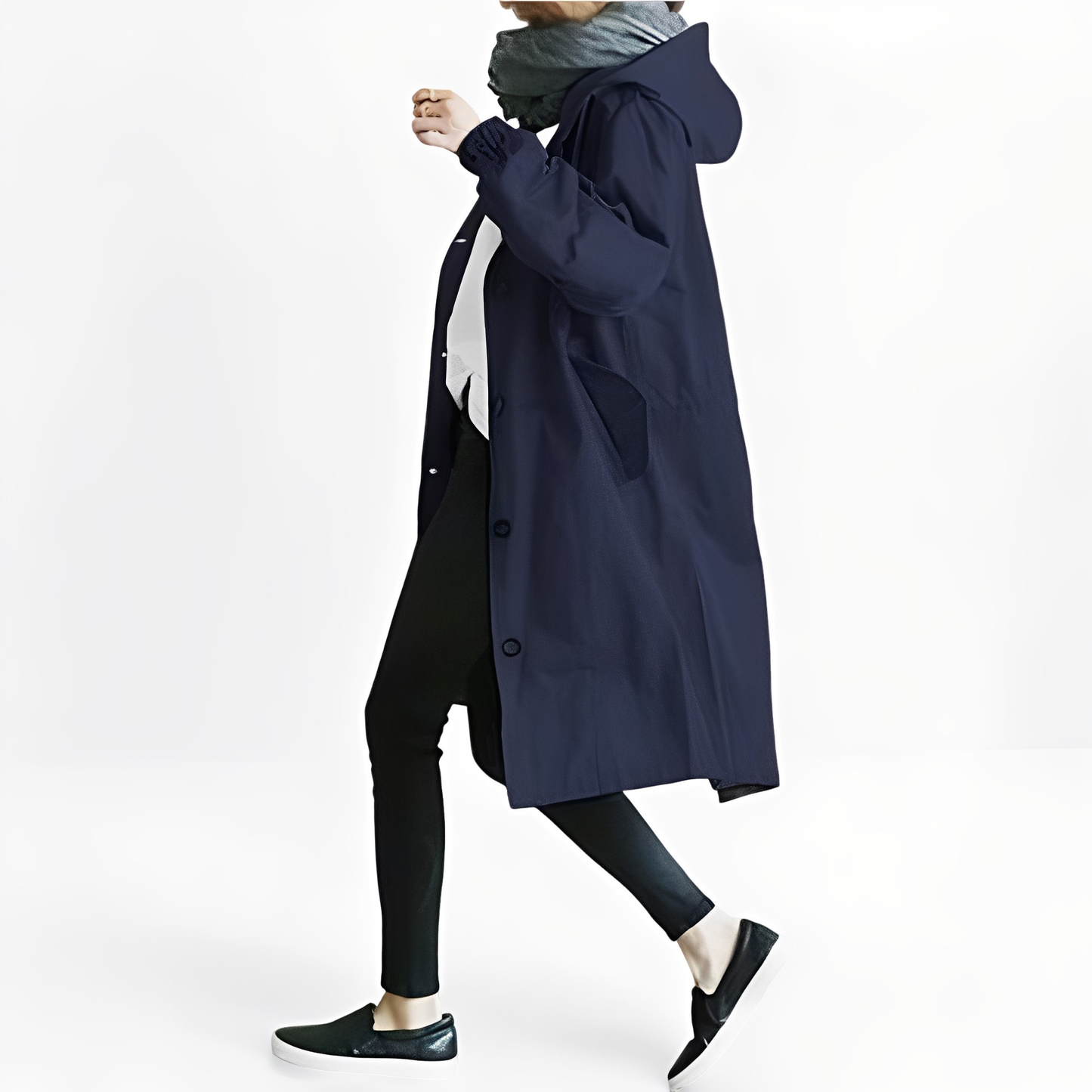 Giselle - Veste Imperméable avec Capuche pour Femmes