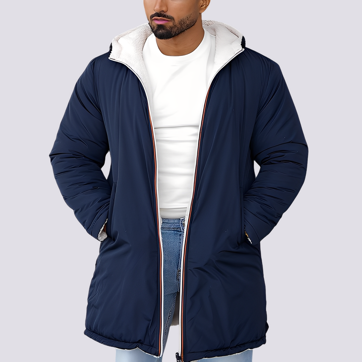 Hubert - Veste à capuche pour hommes réversible et moderne