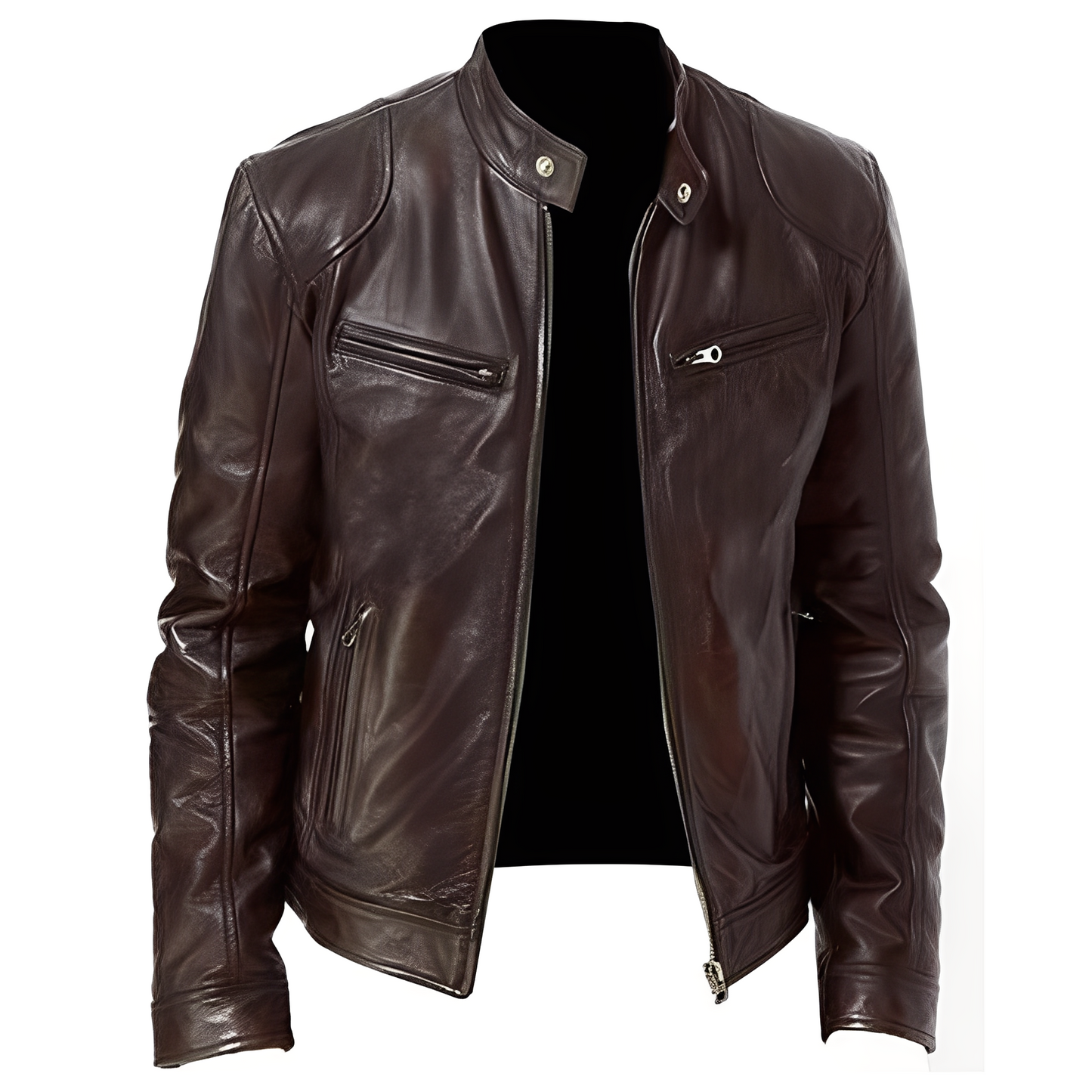Jaron - Blouson en cuir synthétique relax pour hommes