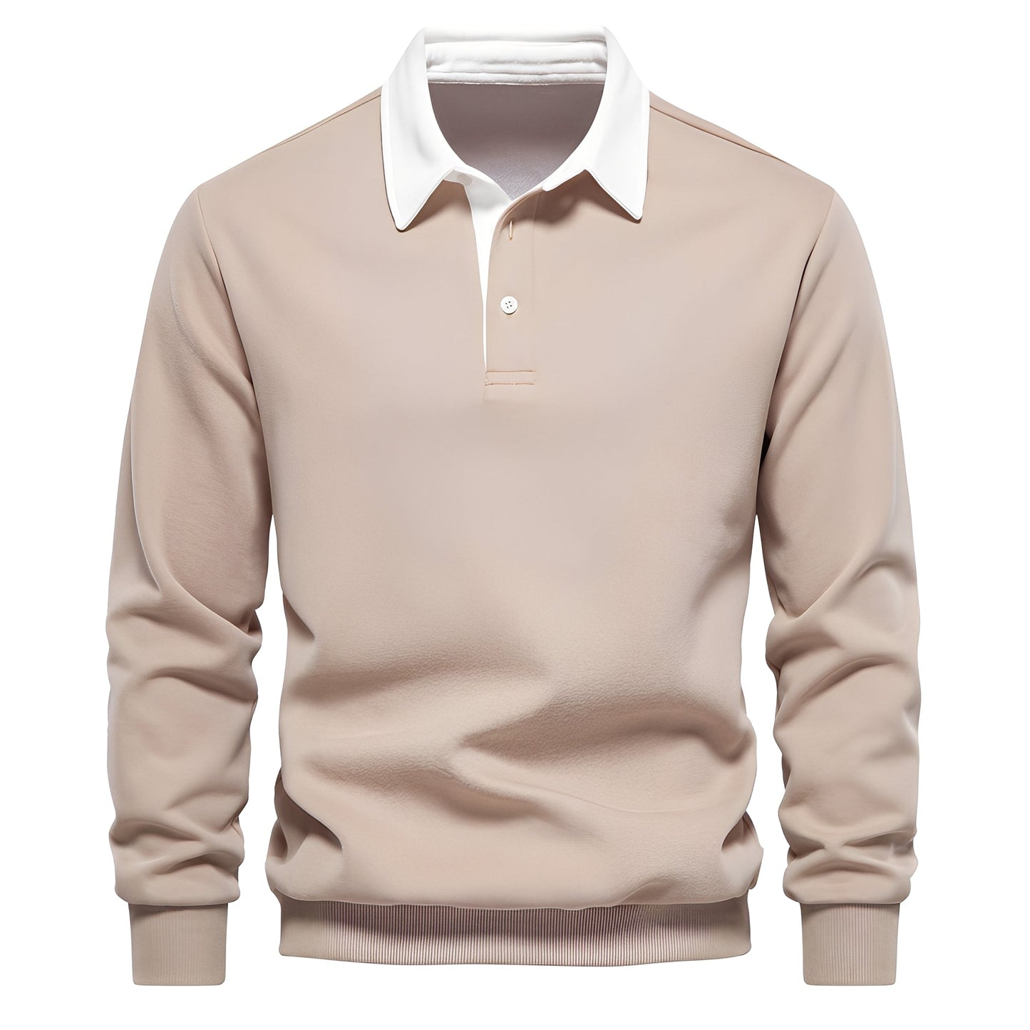 Sonnie - Polo long à manches pour hommes, style décontracté