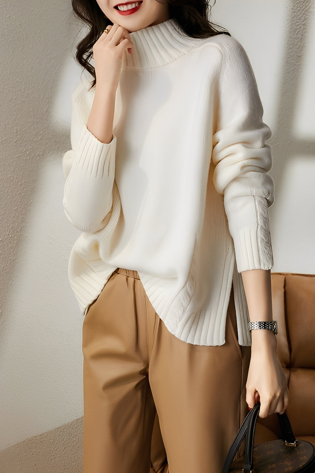 Karolyn - Pull simple ajusté pour femmes