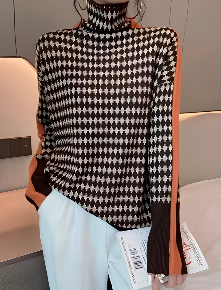 Bryony - Pull chic en tricot à col roulé pour femmes