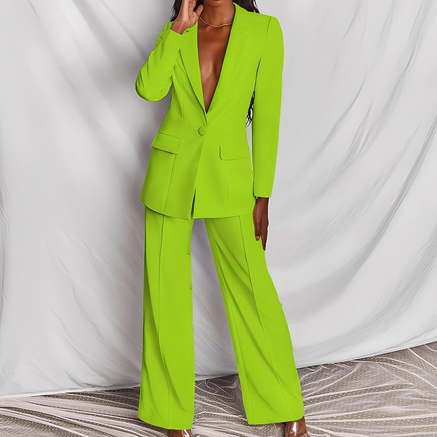 Darcey - Set de blazer et pantalon chic et décontracté pour femmes